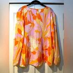 Flowy Tropical Print Blouse V Photo 6