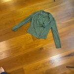 BLANK NYC Olive Suede Drape Jacket Photo 3