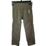 Gymshark Workout Leggings Olive Green High Waisted Seamless Athletic Gym Capri Photo 0