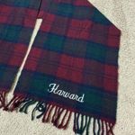 Harvard Tartan Plaid Lambswool Scarf Embroidered Initials Made in Scotland Photo 2