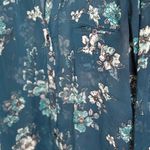 Kut From The Kloth Kut from the‎ Kloth Blue Sheer Mandarin Collar Blouse size Large Photo 4