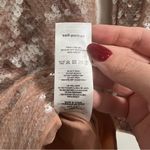 Self Portrait Long Sleeve Sequin Off Shoulder Mini Dress In Beige Photo 15