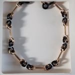 ZARA NWT New in Box Mixed Chain Necklace Gold & Black Photo 5