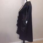 Victoria's Secret Victoria’s Secret sexy black satin ruffle robe Photo 3