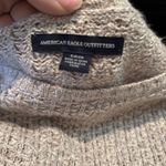 American Eagle  Knit Sweater Women's Small Beige Side Lace-Up Textured Photo 4
