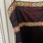 Morgan & Co Vintage Rocket Candy Formal Dress Metallic Red Burgundy Black Prom 90s Y2K Goth Photo 5