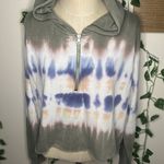 Aerie Quarter Zip Cropped Tie Dye Hoodie Photo 1