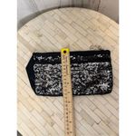 Victoria's Secret Victoria’s Secret Black Sequin Clutch Zip Pouch Wristlet Evening Bag Photo 6