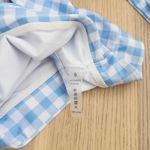 Womens Bikini Set Size S Blue Gingham High Waist Cottagecore Swimwear Summer Photo 3