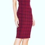 Bishop and Young Ellie Burgundy & Black Plaid Mini Dress Photo 0