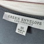 Green Envelope Faux Wrap Crop Top Shirt Grey Blue XS Gray Photo 8