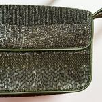 STAUD  Tommy bag moss olive green beaded shoulder purse embroidered metallic NYE Photo 6