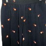 Anthropologie  ETT TWA Blake  Black Floral Pull On Wide Leg Crop Pants EUC Size S Photo 2