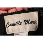 Vtg Black Silk Beaded Evening Dress Art Deco Formal Event‎ Holiday Plus Size 2X Photo 4