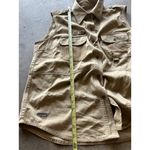 Ralph Lauren Lauren Sleeveless Shirt Top Sz M Vest Outdoor Safari Utility Beige Photo 3