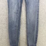 Free People  Women's Blue Denim Jeans Raw Hem Size 28 Cotton Blend Button Fly Photo 10