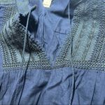 J.Crew Factory Long Sleeve Embroidered Tassel Top Navy Size XS A1509 Photo 1