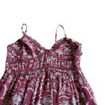 Dizzy Lizzy Floral Print Dress Midi Length Lace Spaghetti Strap Size Medium Purple Photo 1