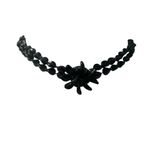 Vintage Estate West Germany Black Beaded Crocker Necklace & Earrings Jewelry Set Photo 8