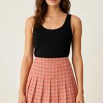 ZARA  preppy pleated mini skirt, plaid Sz L Photo 0