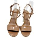 Valentino Garavani Valentino Rockstud Nude Patent Leather Block Heel Sandals 38.5 Designer Shoes Photo 1