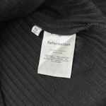 Reformation Jeans Womens Short Sleeve Square Neck Ribbed Shirt Black Size XS Photo 4