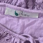 Bindu Dominique Lavender Eyelet Tiered Ruffle Midi Dress Boho M Purple Size M Photo 2