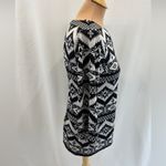 Sunny Leigh  Petite Black & White Tribal Print Blouse Top‎ Photo 4