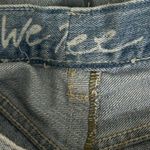 We The Free  People Straight Jeans Women Sz 24 Button‎ Fly High Rise Distressed Photo 7