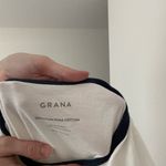 Grana Pima Cotton White and Navy Trim Women's T Photo 3