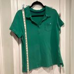 L.L. Bean Size L Green Dragonfly Embroidered Short Sleeve Collared Polo Shirt Size L Photo 5