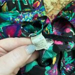 Vintage Satin Tropical Floral Satin Tank & Shorts Pajama Set S Photo 1