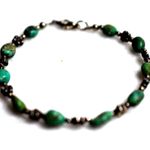 Source Unknown Vintage Turquoise Stone Silver Tone Flower Spacers Lobster Claw Clasp Bracelet Photo 0