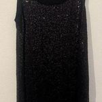 Eileen Fisher Silk All Over Sequin Mini Dress LBD Party NYE Festive Size Medium Photo 0