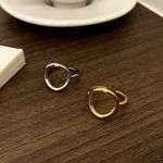 Boutique NEW Women's Solid Circle Ring Adjustable Gold Plated S925 Photo 6