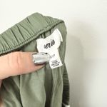 Aerie Satin Wide-Leg Pajama Pants in Sage Green Photo 4