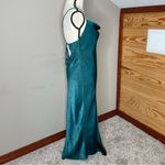 Resa Madison Spaghetti Strap Midi Slip Dress in Emerald Green Medium NWT Photo 2