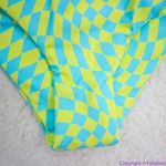 NEW It’s Now Cool x free people‎ checkered wave bikini bottom, L Green Size L Photo 9