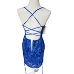Sthcute Royal Blue Sequin Minidress Women's Size M Strappy Back Homecoming Glam Size M Photo 3