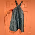 Badgley Mischka Teal Halter Top Cocktail Dress with Bow Back Size 10 EUC Wedding Guest Photo 7