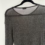 Joseph Joesph lurex knit black see through layer metallic long sleeve size small Photo 6