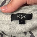 Rails  Women’s Marlo Gray Abstract Cheetah Sweatshirt Side Zip Detail size S Photo 8