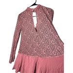 Free People  Tell Tale Dusty Mauve Lace Tunic Dress Size‎ Small Photo 9