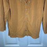Ruby Rd . Orange V Neck Button Front 3/4 Sleeve Cardigan L Photo 4