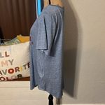 LuLaRoe  blue v-neck Santa Baby t-shirt. Like new condition. Photo 2