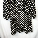 VTG 3 Sisters Large Coat Brown Polka Dot Button Pink Trim Bow Cute Preppy C White Photo 6