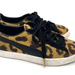 Puma Animal Print Leopard Fur Sneakers Runners Trainers Clyde Suits Casual Shoes Photo 6