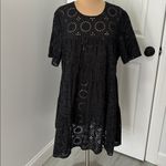 Staud Hyacinth Black Eyelet Mini Babydoll Dress Size XL Photo 1
