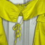 Mistress Rocks Tough Love Lemon Puff Sleeve Crop Shirt Small Photo 2