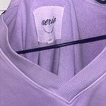 Aerie  house party sweatshirt cross over v neck - lavender  Photo 3